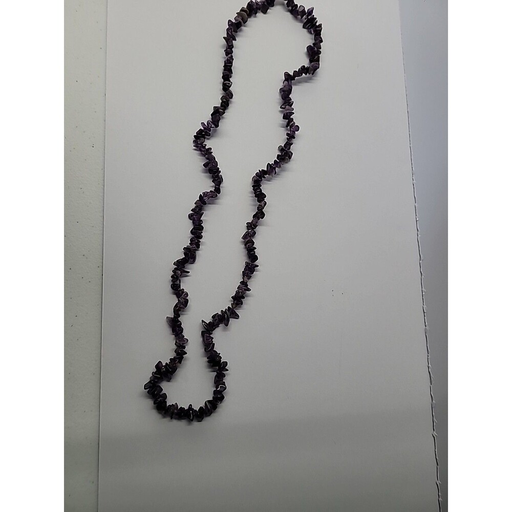 Vintage Premier Designs Purple Stone Chips Beaded Necklace Flapper Opera Jewelry - Picture 10 of 15